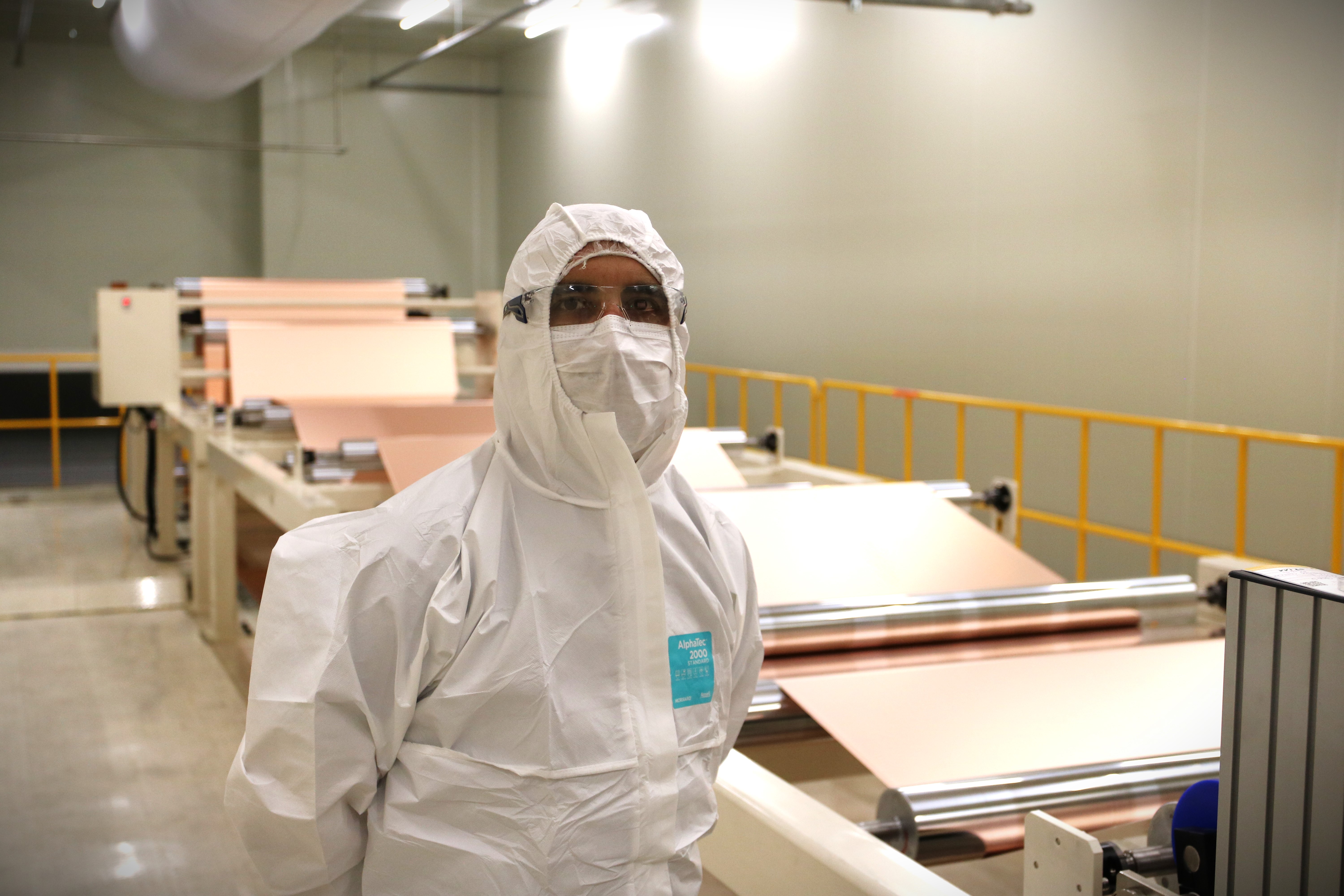 Picture of Jeremy, an ACC employee, in the Gigafactory