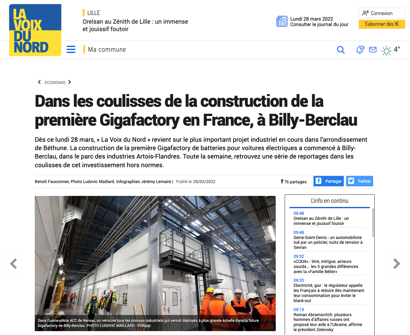 Dans les coulisses de la construction de la première Gigafactory en France, à Billy-Berclau