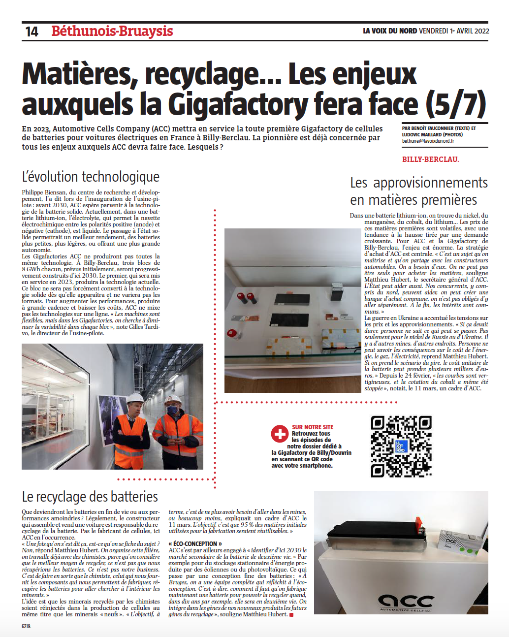 Matières, recyclage… Les enjeux auxquels la Gigafactory fera face - LVDN - ACC
