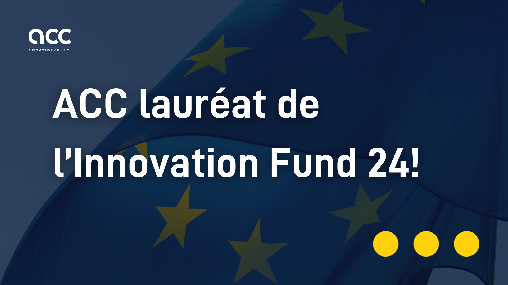 ACCl lauréat de l'Innovation Fund 24!