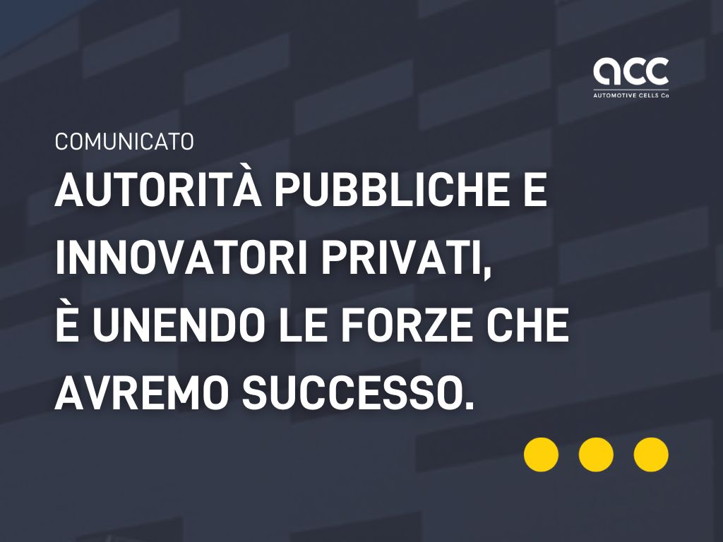 Titolo del comunicato - Autorità pubbliche e innovatori privati,  è unendo le forze che avremo successo.