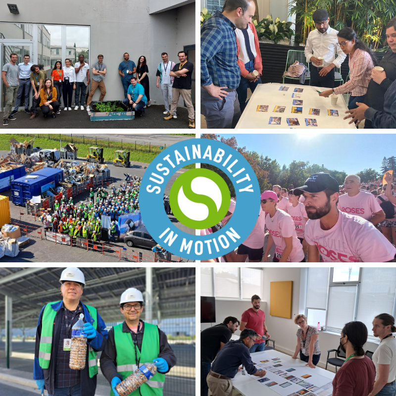 CSR - Sustainability in motion Photo collage on the theme of Corporate Social responsibility at ACC