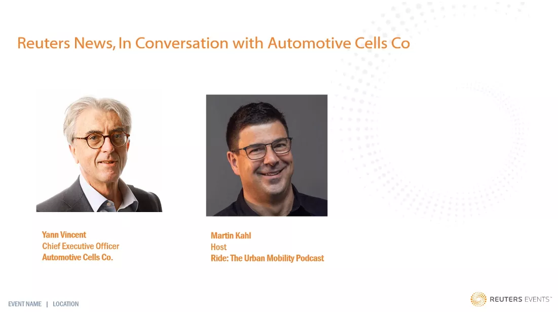 Reuters News, In Conversation with Yann Vincent - ACC Automotive Cells Company