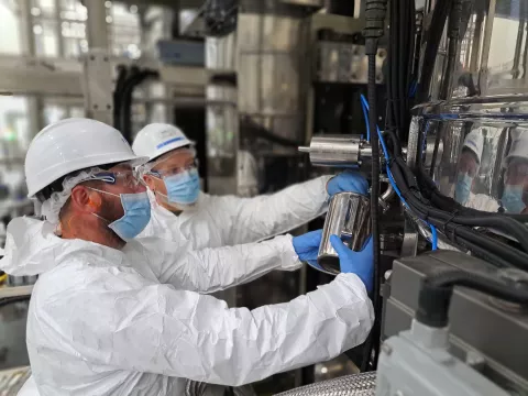 Le secteur chimie a produit sa première encre.