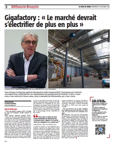 Gigafactory : « Le marché devrait s’électrifier de plus en plus » - LVDN 21/10/22 Gigafactory : « Le marché devrait s’électrifier de plus en plus » - LVDN 21/10/22