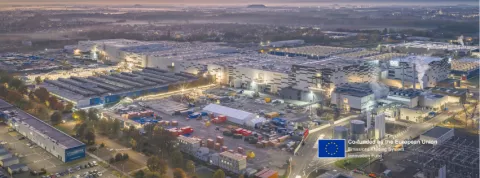 Photo aérienne de la gigafactory ACC 