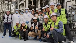 The chemistry team welcomed the production of the first ink.