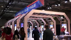 Photo of the Fabrique de l'Electrique stand at the Paris Motor Show