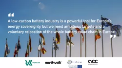 EU Battery Regulation: the top 4 European battery players take a common position on an ambitious framework for low-carbon batteries
