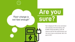 Fast-charging for EVs is now convenient with charging times decreasing, with 20-80% charge possible in under 30 minutes, even as fast as 20 minutes. Just the time to have a quick break, that’s the goal of ACC!