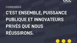 Titre communiqué - C’est ensemble, puissance publique et innovateurs privés que nous réussirons.